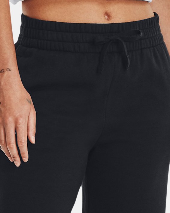 Pantaloni UA Rival Fleece Straight Leg da donna, Black, pdpMainDesktop image number 2
