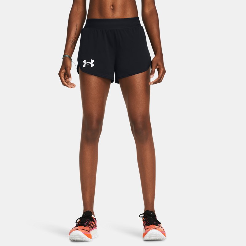 Women's Under Armour Pro Runner Split Shorts Black / White M