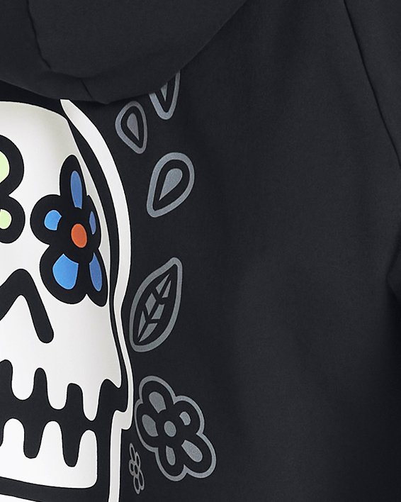 Cortavientos UA Stretch Woven Day Of The Dead para hombre, Black, pdpMainDesktop image number 1
