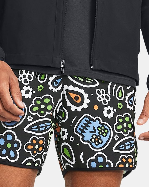 Cortavientos UA Stretch Woven Day Of The Dead para hombre, Black, pdpMainDesktop image number 2