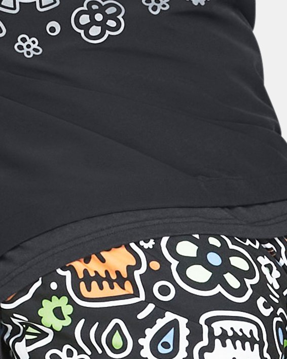 Cortavientos UA Stretch Woven Day Of The Dead para hombre, Black, pdpMainDesktop image number 3