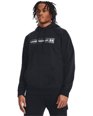 UA Rival Fleece Camo Chest Stripe, Black, pdpMainDesktop image number 0