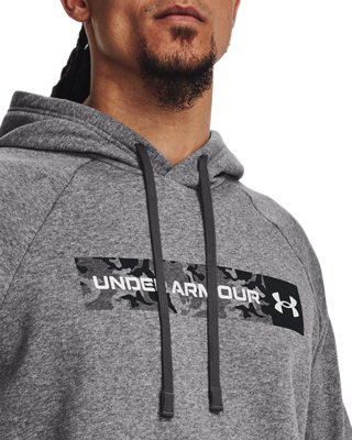 Men s UA Rival Fleece Camo Chest Stripe Hoodie Under Armour