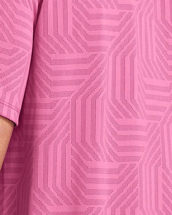 Men's UA Tech™ Vent Geotessa Short Sleeve, Pink, pdpMainDesktop image number 1