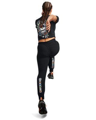 Pants UA Day of the Dead Armor Sport Woven para mujer, Black, pdpMainDesktop image number 3