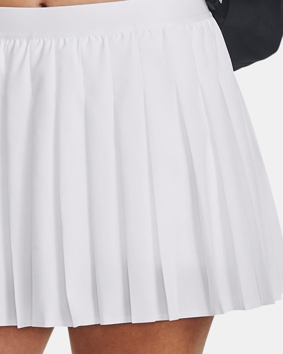 女士UA Pleated運動裙褲 in White image number 3