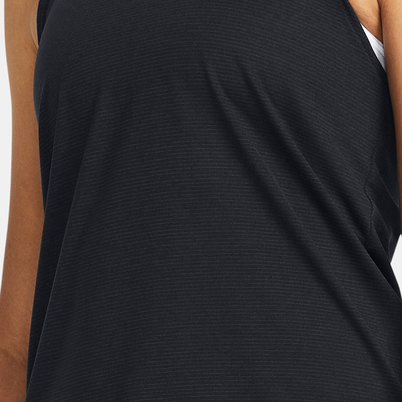 Camiseta Under Armour Launch para mujer Negro / Reflectante XS