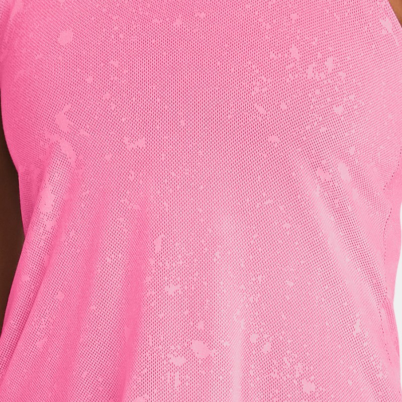 Under Armour Launch Splatter Laufunterhemd für Damen Fluo Rosa / Reflektierend XS