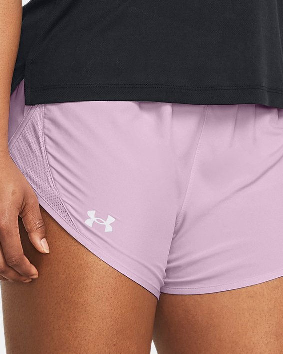 Shorts de 7 cm (3 in) UA Fly-By para mujer, Purple, pdpMainDesktop image number 2