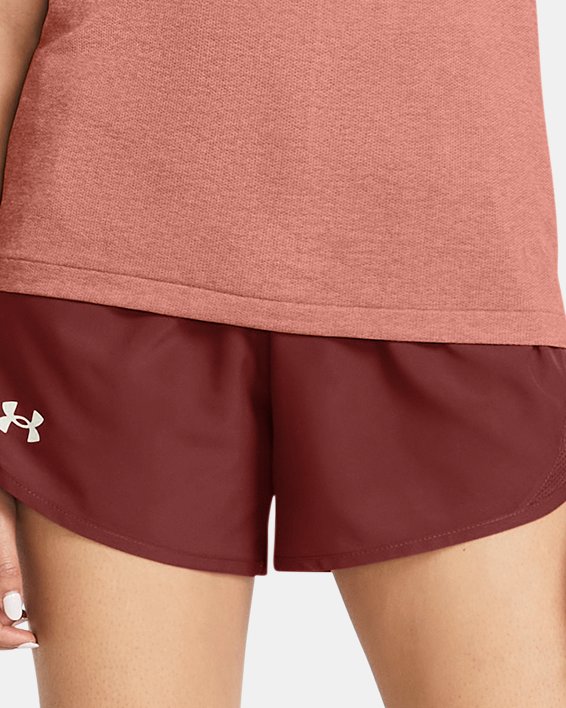 Women's UA Fly-By 3" Shorts in Red image number 2