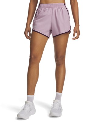 Under Armour Fly By Shorts 8 cm für Damen Mauve Rosa / Violett Echo / Reflektierend XS