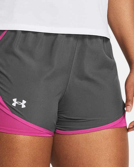 Women's UA Fly-By 2-in-1 Shorts, Gray, pdpMainDesktop image number 2