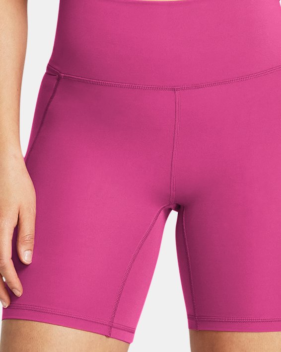 Pantalón corto de ciclismo UA Meridian de 18 cm para mujer, Pink, pdpMainDesktop image number 2