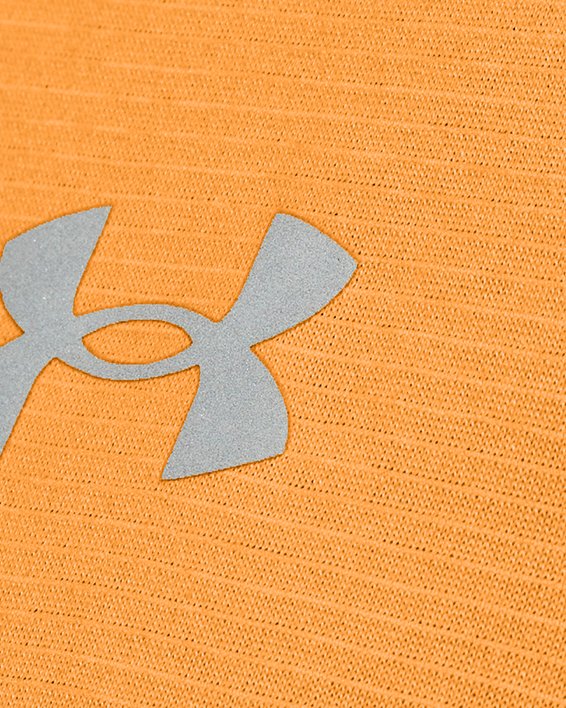 Men's UA Launch Short Sleeve in Orange image number 2
