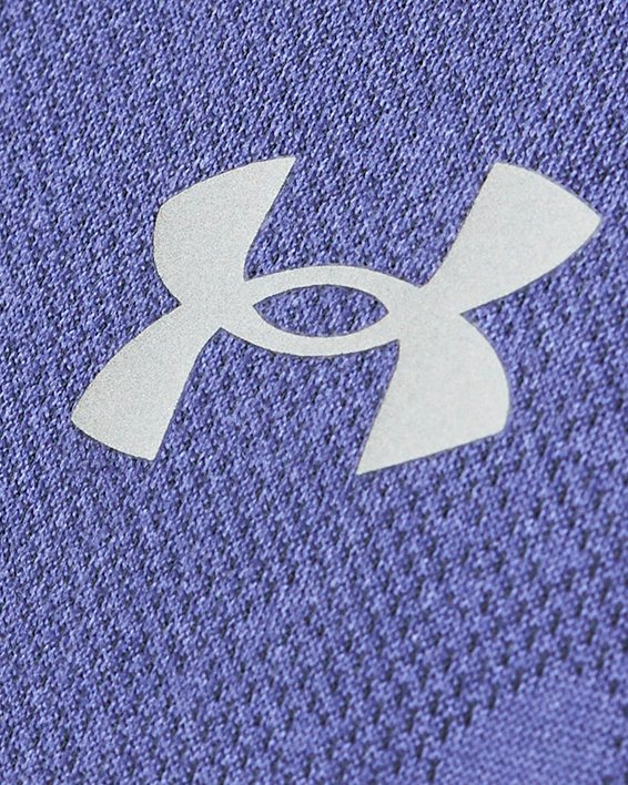 Men's UA Launch Splatter Short Sleeve in Purple image number 2