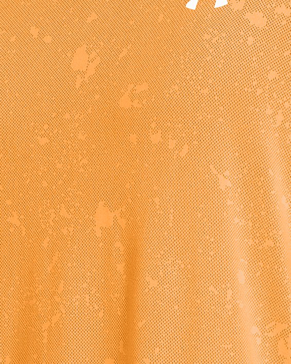 Maglia a maniche corte UA Launch Splatter da uomo, Orange, pdpMainDesktop image number 0