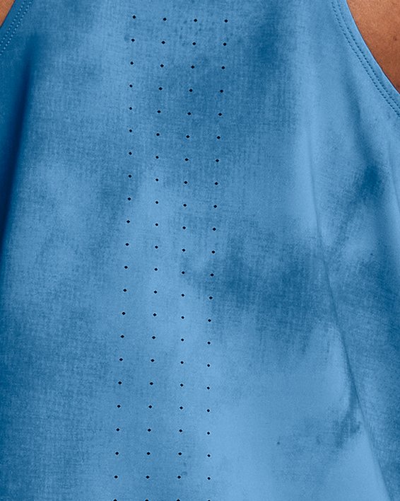 เสื้อกล้ามพิมพ์ลาย UA Launch Elite สำหรับผู้ชาย in Blue image number 1
