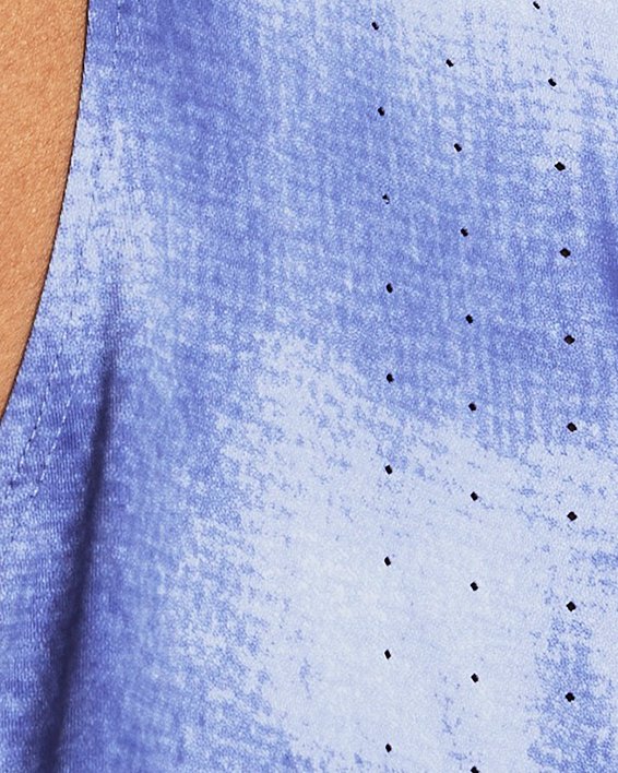 Camiseta sin mangas con estampado UA Launch Elite para hombre, Purple, pdpMainDesktop image number 2