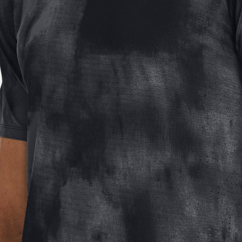 Men's Under Armour Launch Elite Wash Short Sleeve Black / Castlerock / Reflective XXL