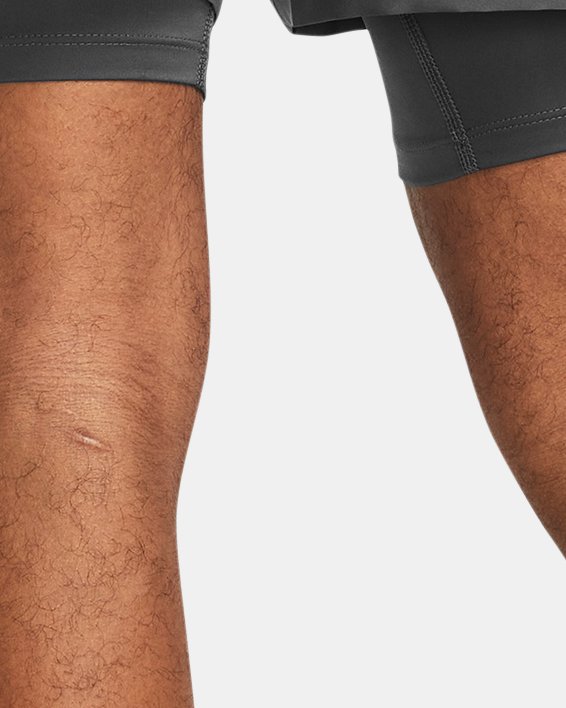 Men's UA Launch 2-in-1 5" Shorts in Gray image number 1