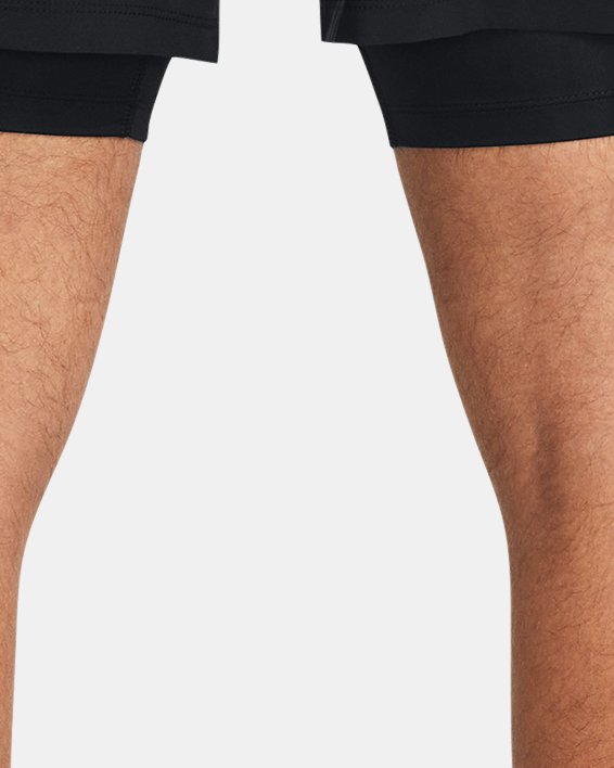 Men's UA Launch 2-in-1 7" Shorts in Black image number 1