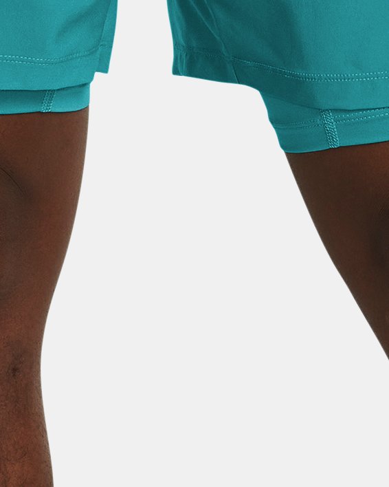 Men's UA Launch 2-in-1 7" Shorts, Blue, pdpMainDesktop image number 0