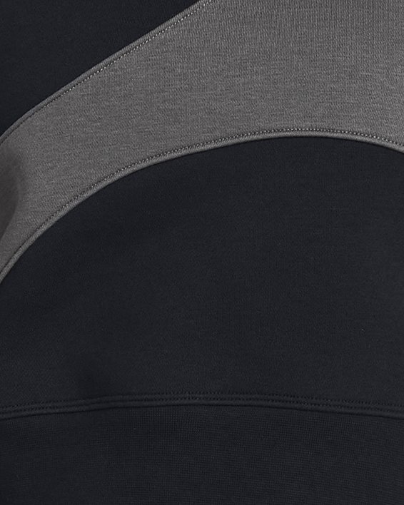 Damesshirt UA Icon Fleece Crop met ronde hals, Black, pdpMainDesktop image number 0