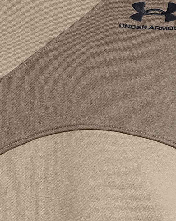 Damesshirt UA Icon Fleece Crop met ronde hals, Brown, pdpMainDesktop image number 0