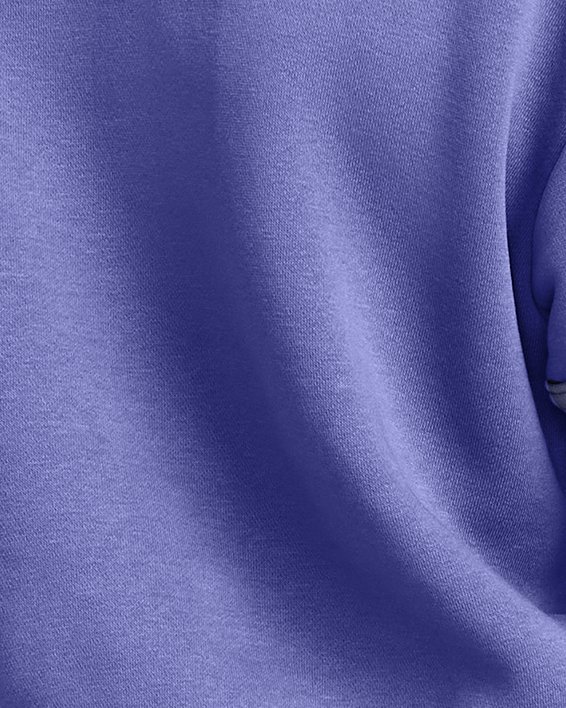 Damesshirt UA Icon Fleece Crop met ronde hals, Purple, pdpMainDesktop image number 1