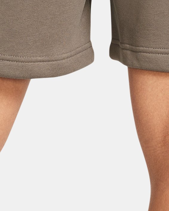 Women's UA Icon Fleece Boyfriend Shorts in Brown image number 1