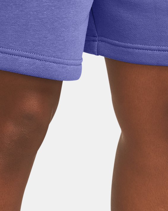 Women's UA Icon Fleece Boyfriend Shorts, Purple, pdpMainDesktop image number 0