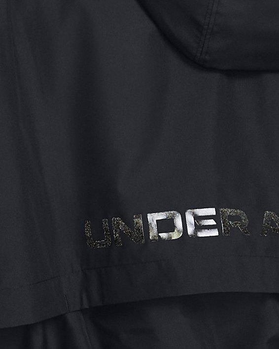 Veste oversize entièrement zippée UA Vanish Elite Woven pour femme, Black, pdpMainDesktop image number 1
