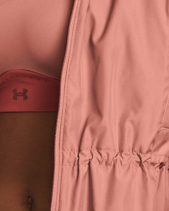Veste oversize entièrement zippée UA Vanish Elite Woven pour femme, Pink, pdpMainDesktop image number 0
