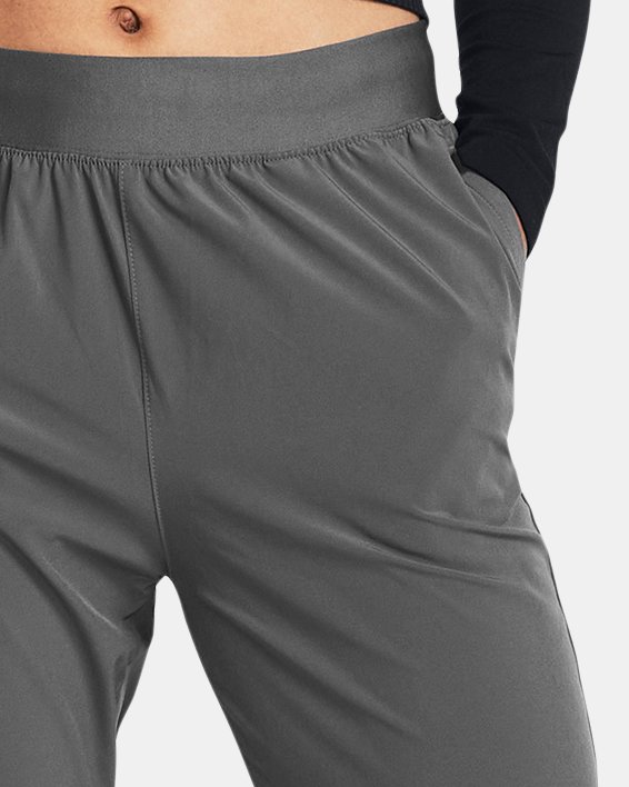 Women's UA Rival High-Rise Woven Pants, Gray, pdpMainDesktop image number 2