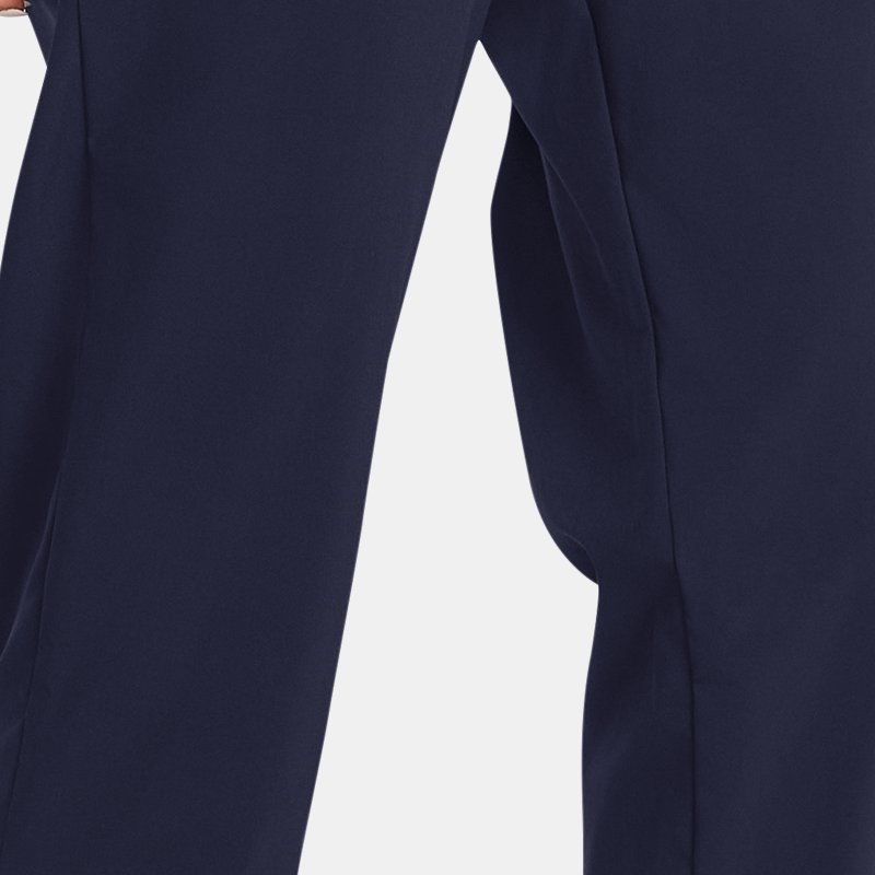 Pantalon taille haute Under Armour ArmourSport Woven pour femme Midnight Bleu Marine / Blanc M