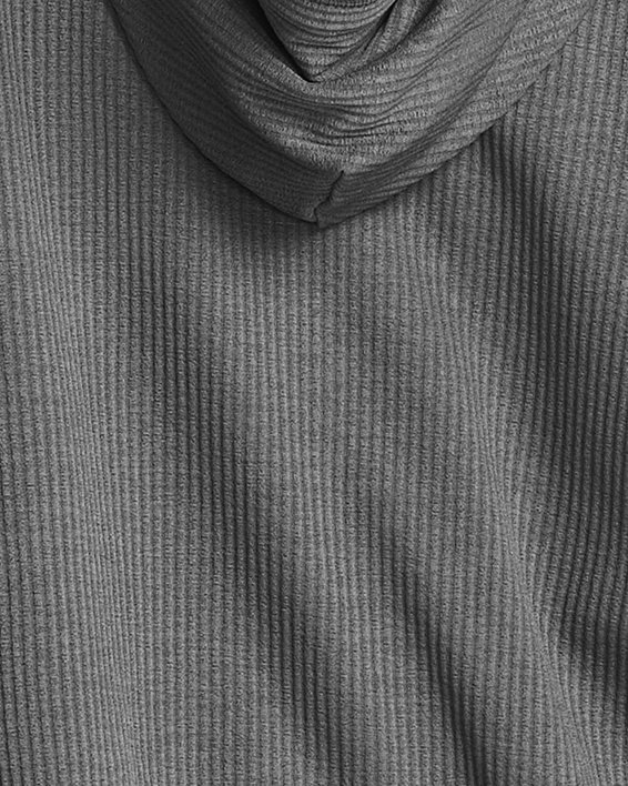 Sweat à capuche côtelé oversize UA Journey pour femme, Gray, pdpMainDesktop image number 1