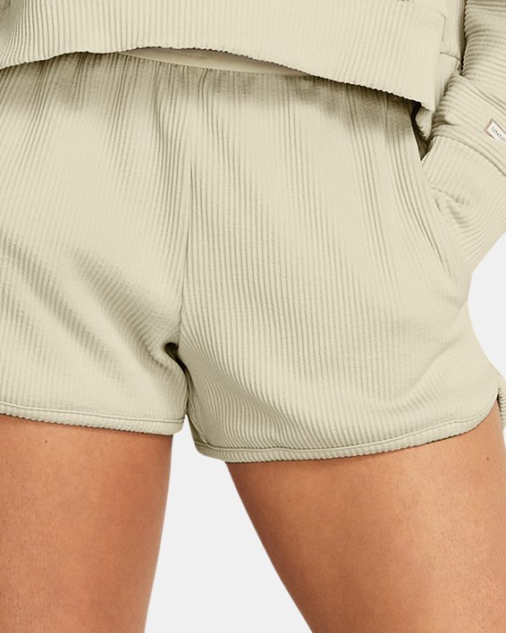 Women's UA Journey Rib Shorts in Brown image number 2