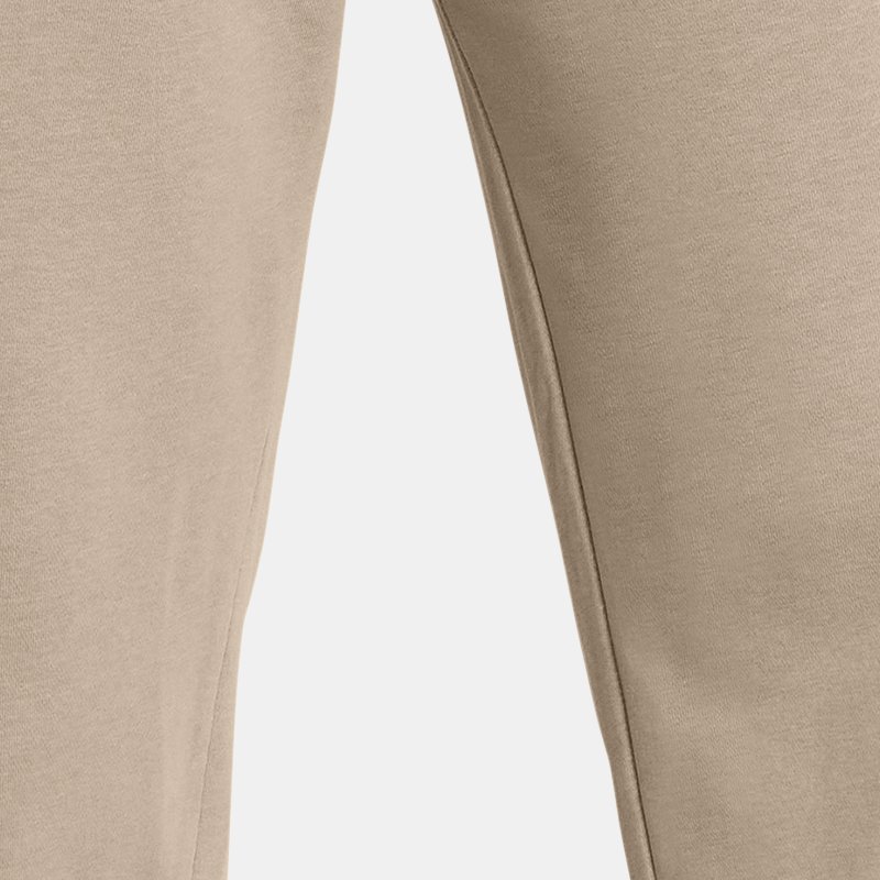 Women's  Under Armour  Rival Terry Wide Leg Crop Pants Timberwolf Taupe / White L