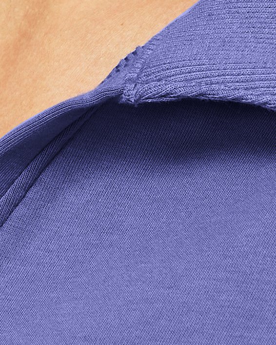 Women's UA Unstoppable Fleece Rugby Crop, Purple, pdpMainDesktop image number 3