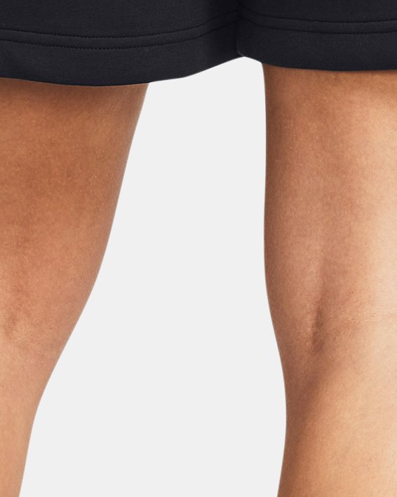 UA Unstoppable Fleece-Shorts mit Faltendetail für Damen, Black, pdpMainDesktop image number 1