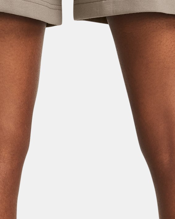 UA Unstoppable Fleece-Shorts mit Faltendetail für Damen, Brown, pdpMainDesktop image number 1