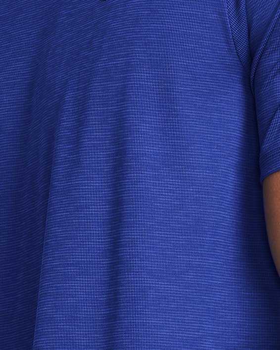Men's UA Tech™ Textured Short Sleeve in Blue image number 0