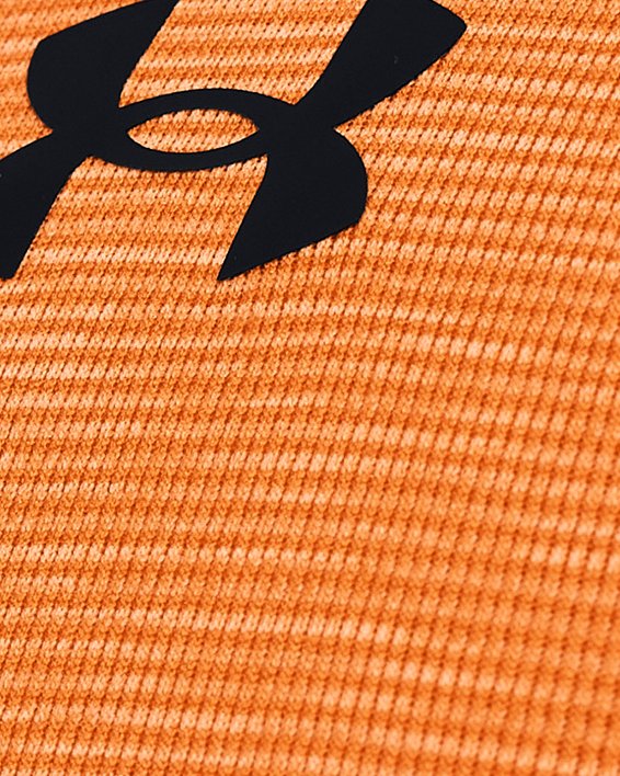Camiseta de manga corta con textura UA Tech™ para hombre, Orange, pdpMainDesktop image number 2