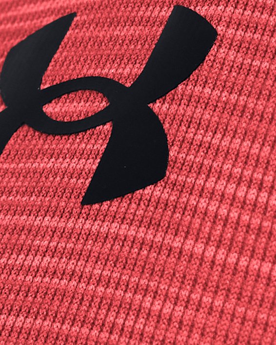 Herenshirt UA Tech™ Textured met korte mouwen, Red, pdpMainDesktop image number 2