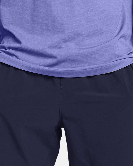 Men's UA Vanish Elite Seamless Wordmark Short Sleeve in Purple image number 2