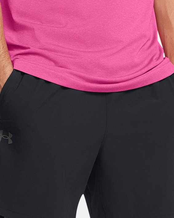 Men's UA Vanish Elite Seamless Wordmark Short Sleeve, Pink, pdpMainDesktop image number 2