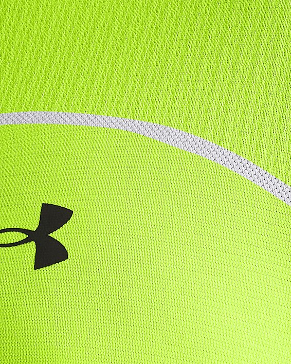 Men's UA Vanish Elite Seamless Wordmark Short Sleeve, Yellow, pdpMainDesktop image number 3