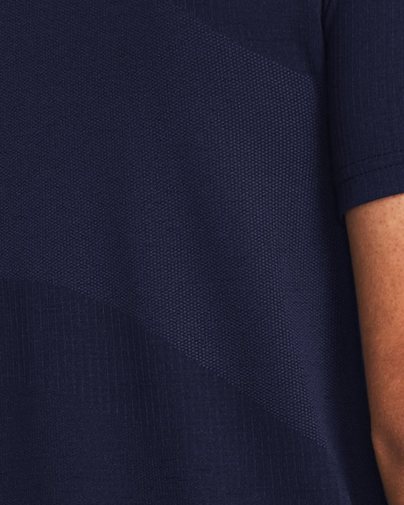 Men's UA Vanish Seamless Short Sleeve in Blue image number 1
