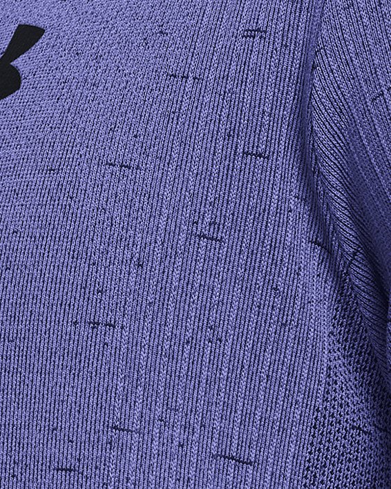 Men's UA Vanish Seamless Short Sleeve in Purple image number 3