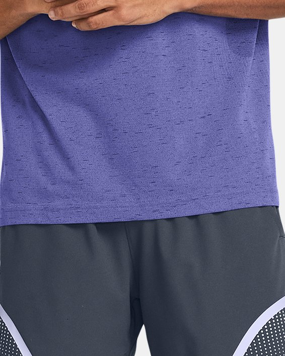 Camiseta de manga corta UA Vanish Seamless para hombre, Purple, pdpMainDesktop image number 2